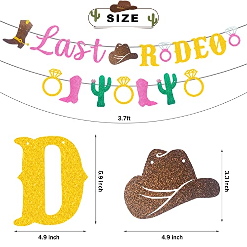 Last Rodeo Bachelorette Party Decorations, Hombae Western Cowgirl Theme Balloon Garland Arch Kit, Gold Glitter Last Rodeo Banner Cake Topper Ring Balloon For Final Rodeo Bride To Be, Bridal Shower Party Supplies #TOP3