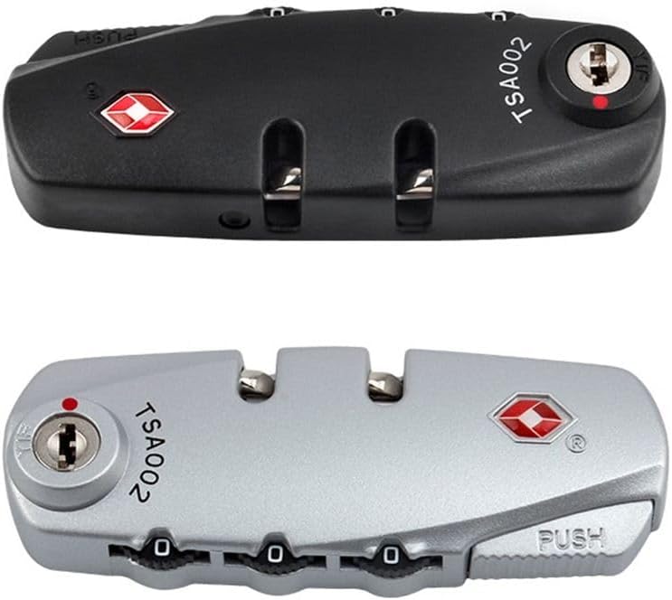 Customs Password Lock Durable Suitcase Luggage Coded Lock Travel Cabinet Locker Padlock Security Tool(Black)