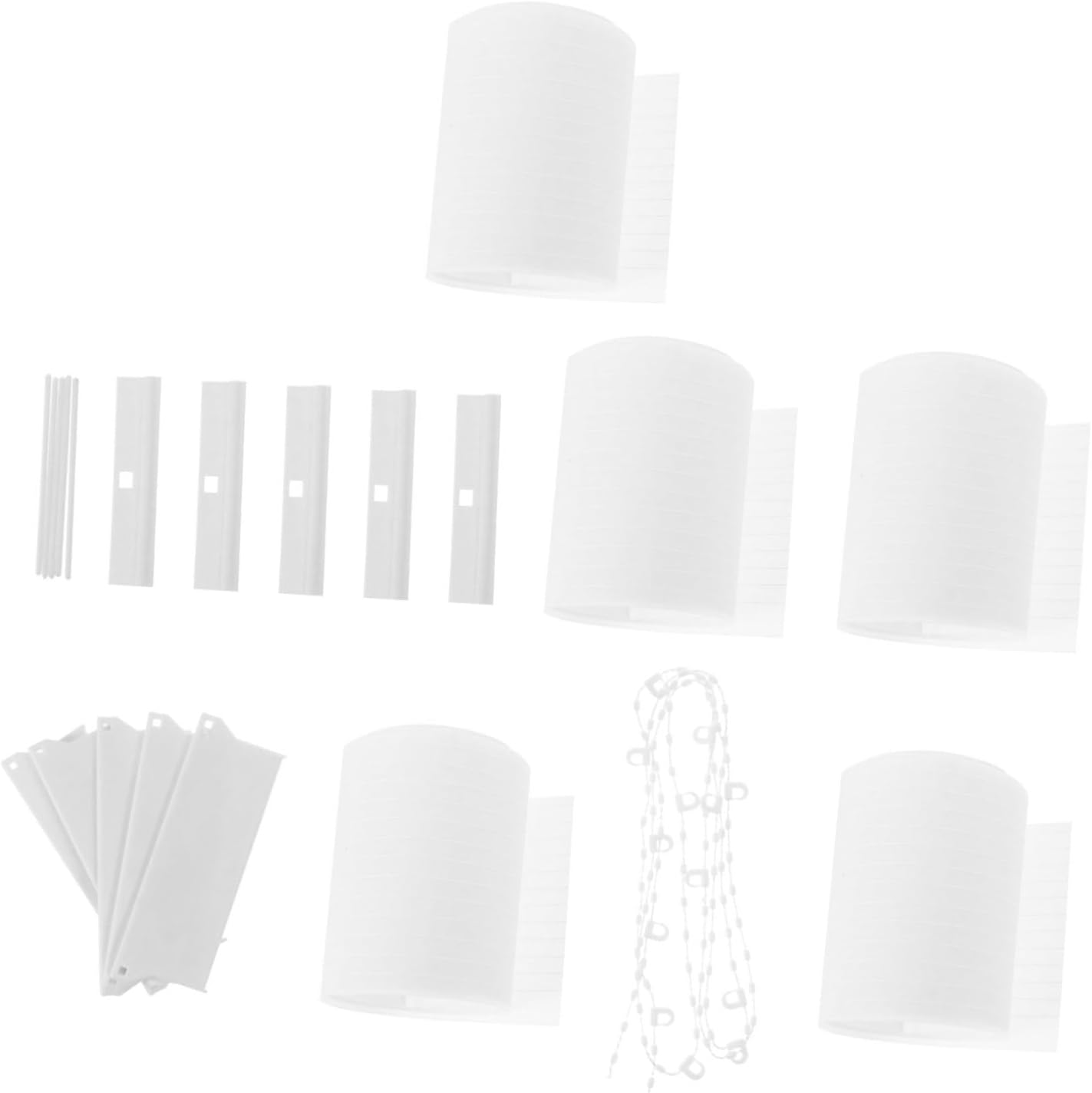 Zerodeko Adjustable Vertical Blind Blades Set 82.5 Inches 5pcs Polyester Replacement Blades for DIY Home Decor Compatible with Window Sizes
