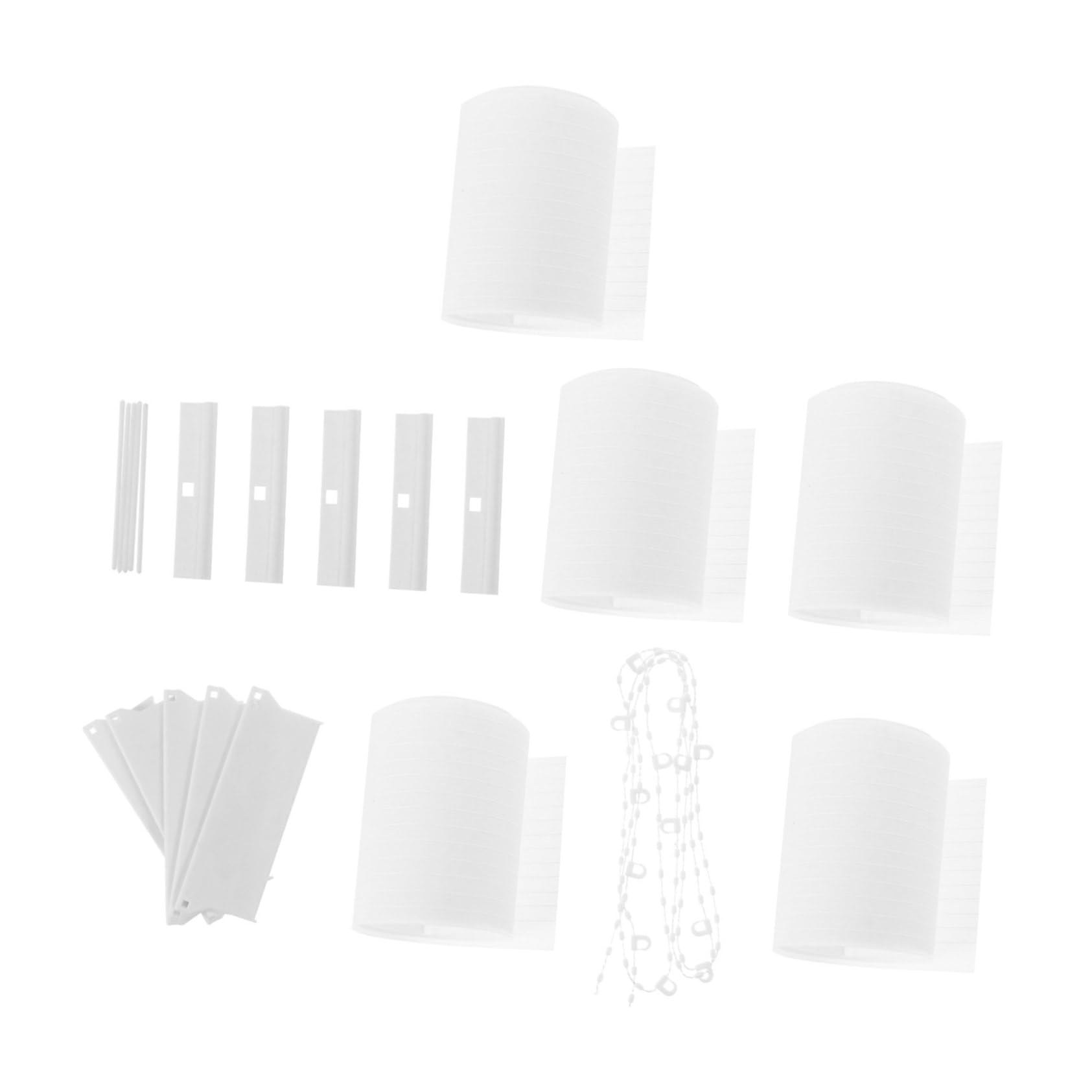 Zerodeko 1set Adjustable Height Polyester Vertical Blinds with Blades for Indoor Replacement Shades for Minimalist Home Decor