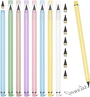 Vista 9 de Lápices sin tinta, 3 lápices eternos de madera, lápices infinitos de madera, grafito con carcasa de madera, reutilizables, para escribir, dibujar