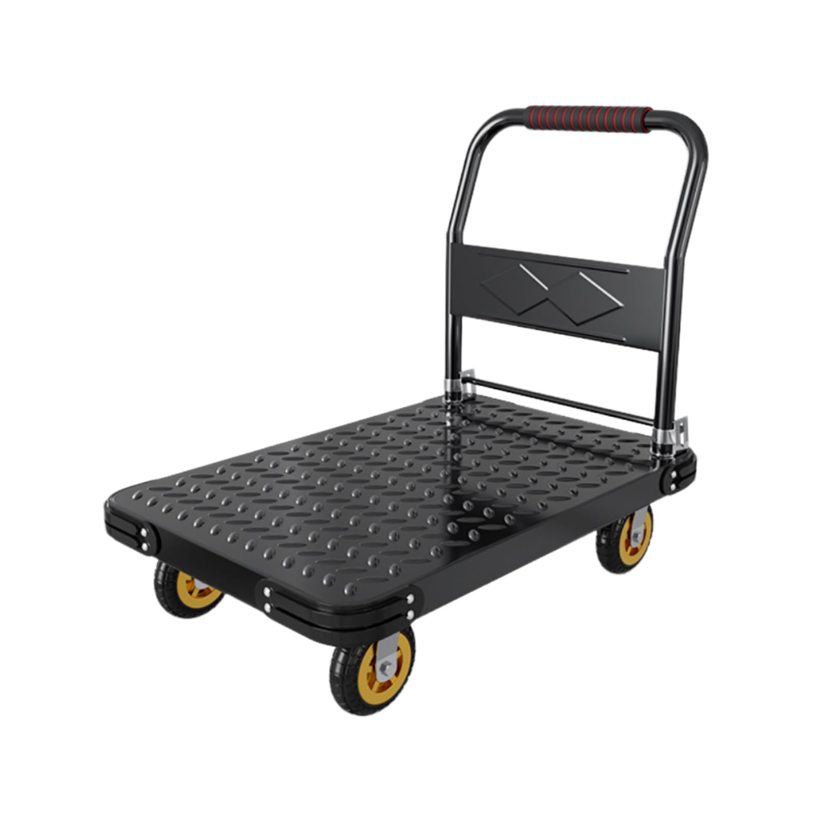 Plattformwagen, Hochleistungs-Klappplattformwagen aus Kohlenstoffstahl, mit leisen Rädern und Schutzpolstern, geeignet for Lager- und Materialtransport(Color2)