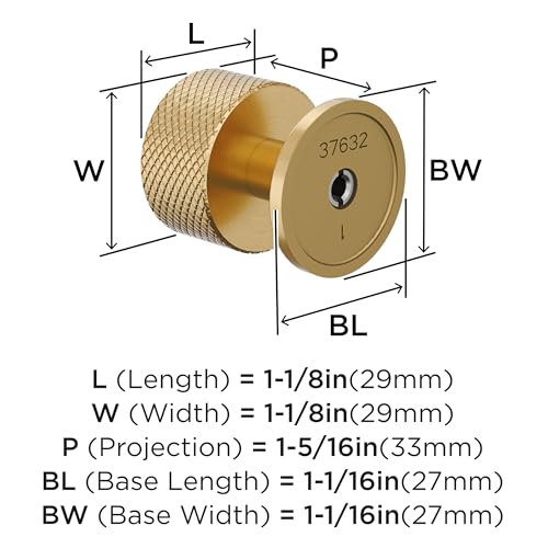 Amerock Balata 1-1/8 inch (29mm) Diameter Champagne Bronze Cabinet Knob, BP37632CZ by Amerock - Image 5