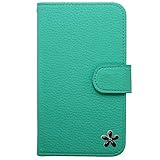 [ロゼ(Rosee)] AQUOS R5G ケース 手帳型 アクオスR5G カバー aquosr5g 5G SH-51A SHG01 耐衝撃 スマホケース 全機種対応 黒 くろ 花 はな キラキラ 可愛い 国内生産 Mint