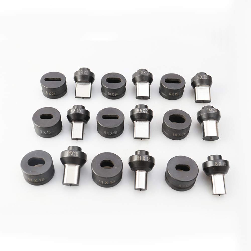 18 pedazos hidráulico ovalado perforador muere para la punzonadora hidráulica CH-60