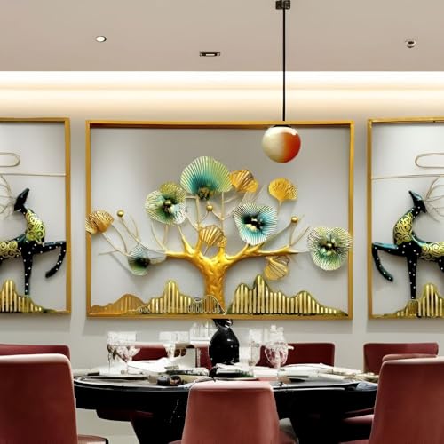 Image of Handcrafted Metal Modern Flower Wall Art Multicolor Unique Modern Accent for Stylish Interiors Wall Art for Home Decor, Living Room, Bedroom & Office