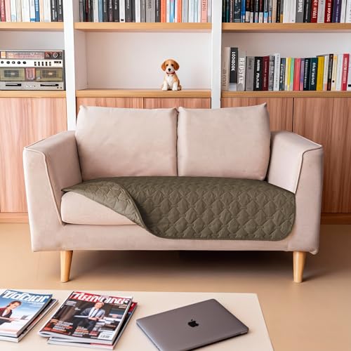 Image of gogobunny 100% Double Sided Waterproof Dog Blanket Soft Pet Bed Cover Reversible Protect Furniture Couch Sofa Car for Puppy Cat Kids (Dark Walnut /Light Walnut, 32x53 Inch (Pack of 1))