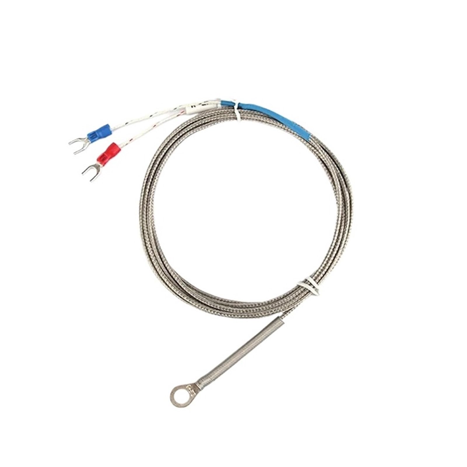 WUPLKCUIJ 6mm Hole Washer K/E Type Thermocouple Temperature Sensor Probe 1/2/3/4/5M Cable For Industrial Controller(K Type 3M)