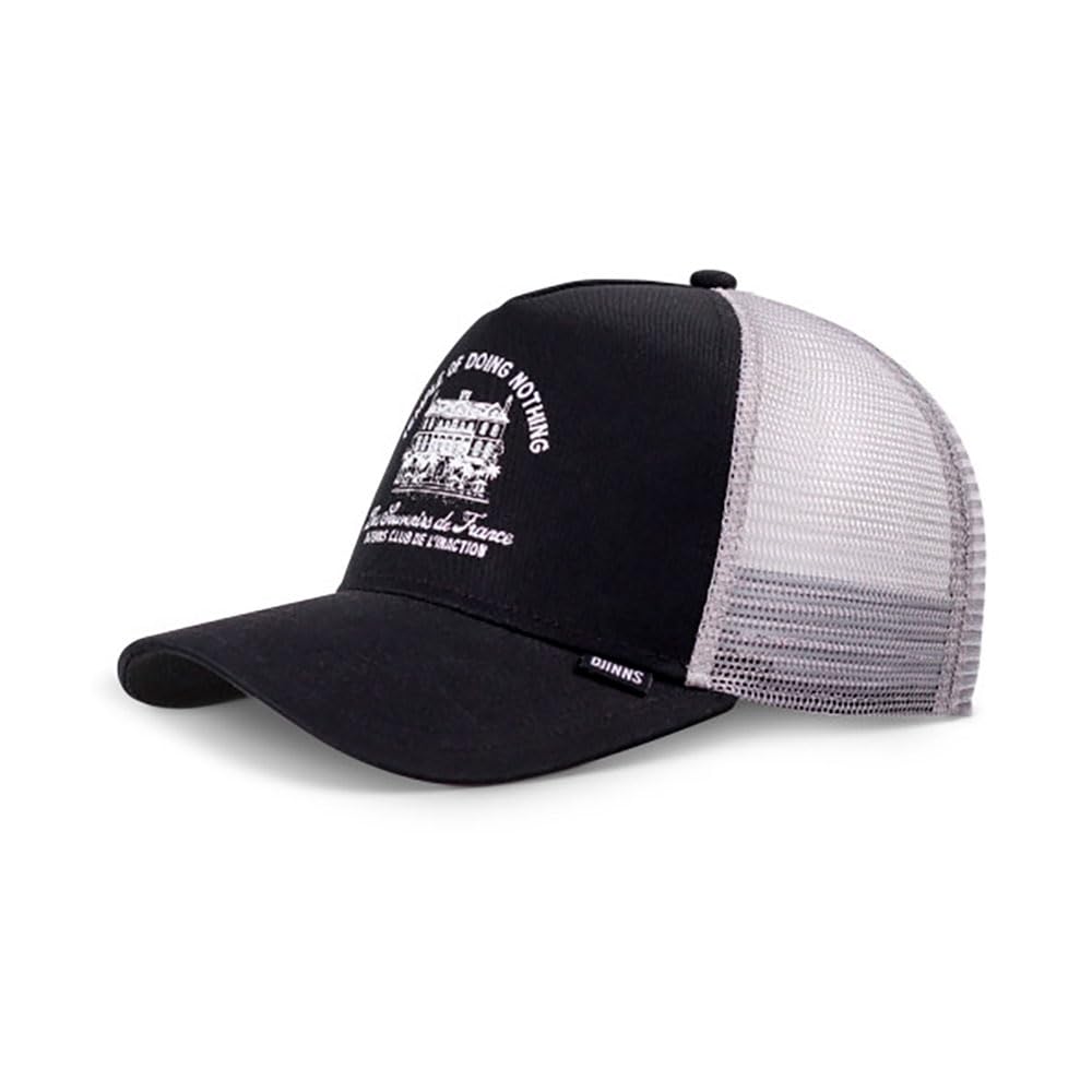 Djinns - Temple DNC Trucker Cap Mesh Cap Hat Cap Hat Caps, Black / Grey, One Size