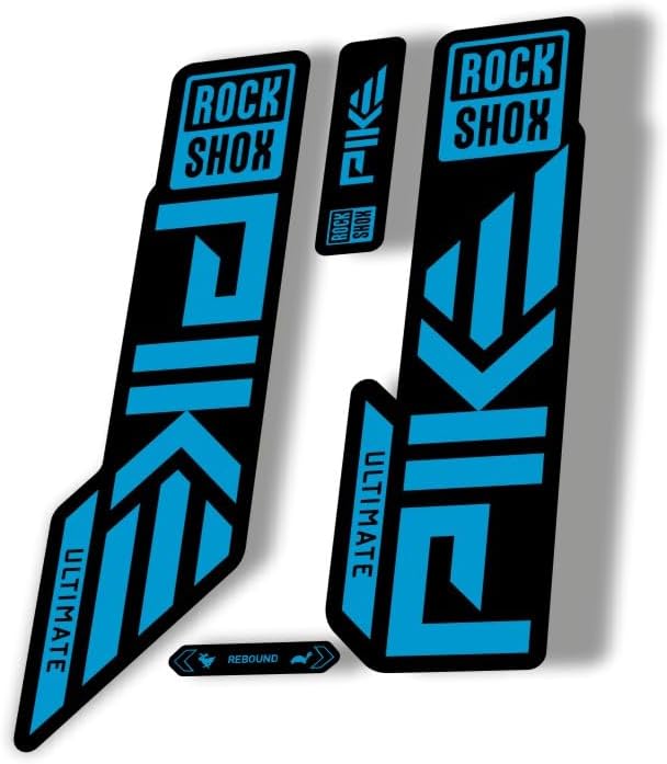 Fork Replacement Decal Sticker Compatibale for Rock Shox Pike Ultimate 2023 Series Blue (Glossy)
