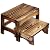 URFORESTIC Handcrafted Solid Wood Bed Step Stool-Foot Stool Kitchen Stools Bed Steps Small Step Ladder Bathroom Stools (Burned)