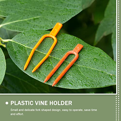 Happyyami 400pcs Strawberry Fixing Pin Clamp Vegetables Stolons Vines Stems Plant Supplies Securing Reusable for Fastening Gardening Watermelon Support Fork Tools Tool Clip Fork: Garden - Image 2