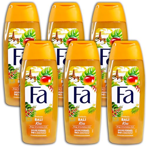 Fa Island Vibes Bali Kiss - Lote de 6 gel de ducha (6 unidades, 250 ml)