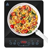Aigostar Flame - Piastra ad Induzione Portatile 2000W | Design Ultra Sottile + 10 Livelli (60-240°C) | Timer 180 Min | Display Touch LED | Blocco Bambini e Protezione Surriscaldamento