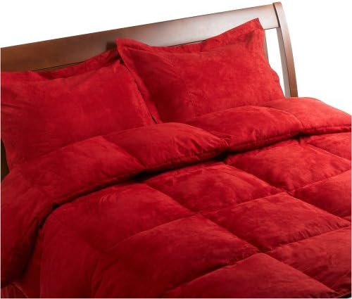 Blue Ridge Home Fashions Microsuede Feather King Comforter Set, Brick
