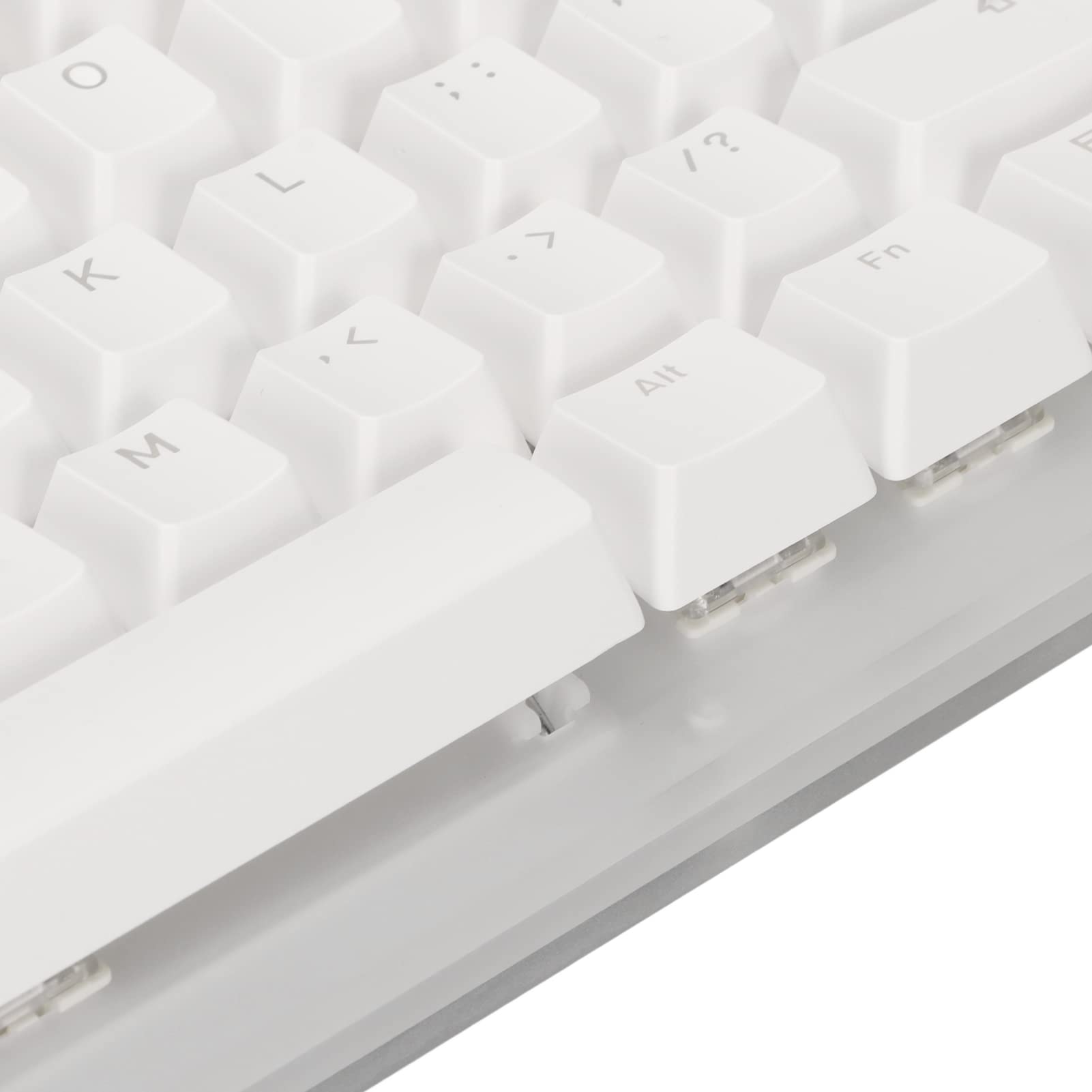 87 Klawisze Mechaniczna Klawiatura z Podświetlanym Szklanym Panelem RGB, wtyczką i grę okłową klawiaturę na PC i Laptopa, żółty Przełącznik (Brown Switch)