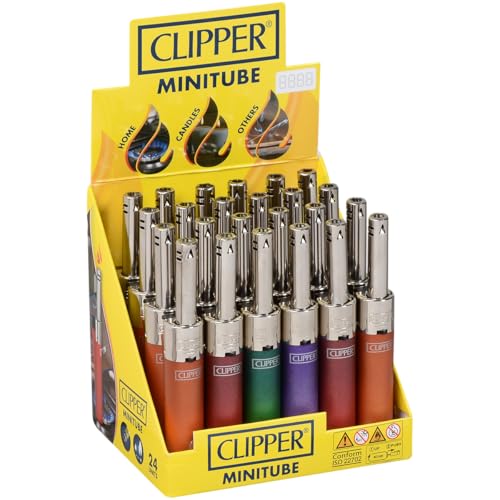 Clipper Mini Tube Encendedores Pack 24 Gradiente Recargable miniatura 1