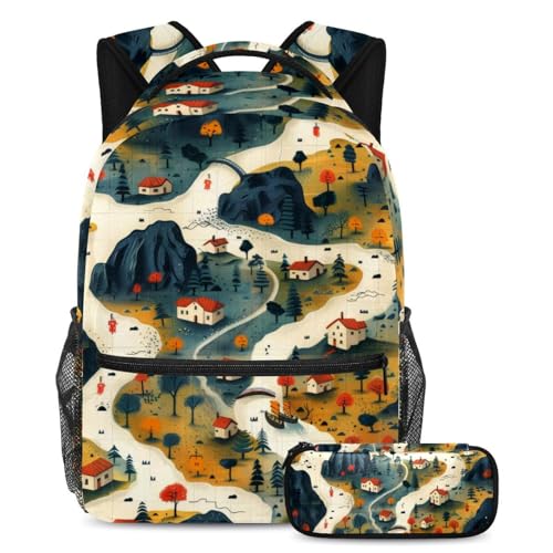 Cartable sac à dos multicolore contre le désordre des fournitures