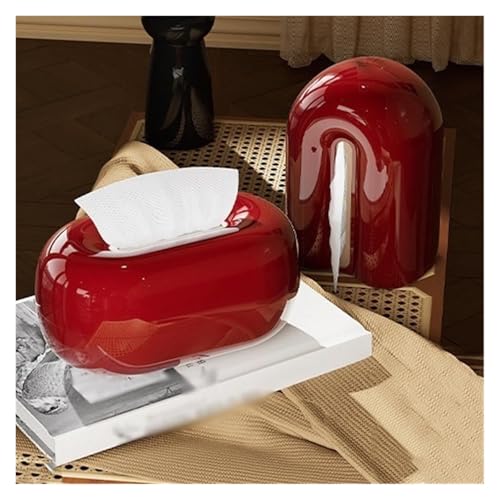 Porte-boîtes de mouchoirs vertical rouge accessoire déco - 6