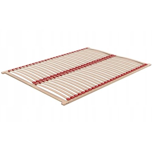 Lux Basic Sommier de lit, Bois de Bouleau, 200x140 cm, 56 Lattes Flexibles, Cadre en contreplaqué, Charge jusqu'à 200 kg