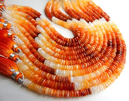Perles opale mexicaine pneu lisses de 5x4mm pour en finir avec les bijoux ternes