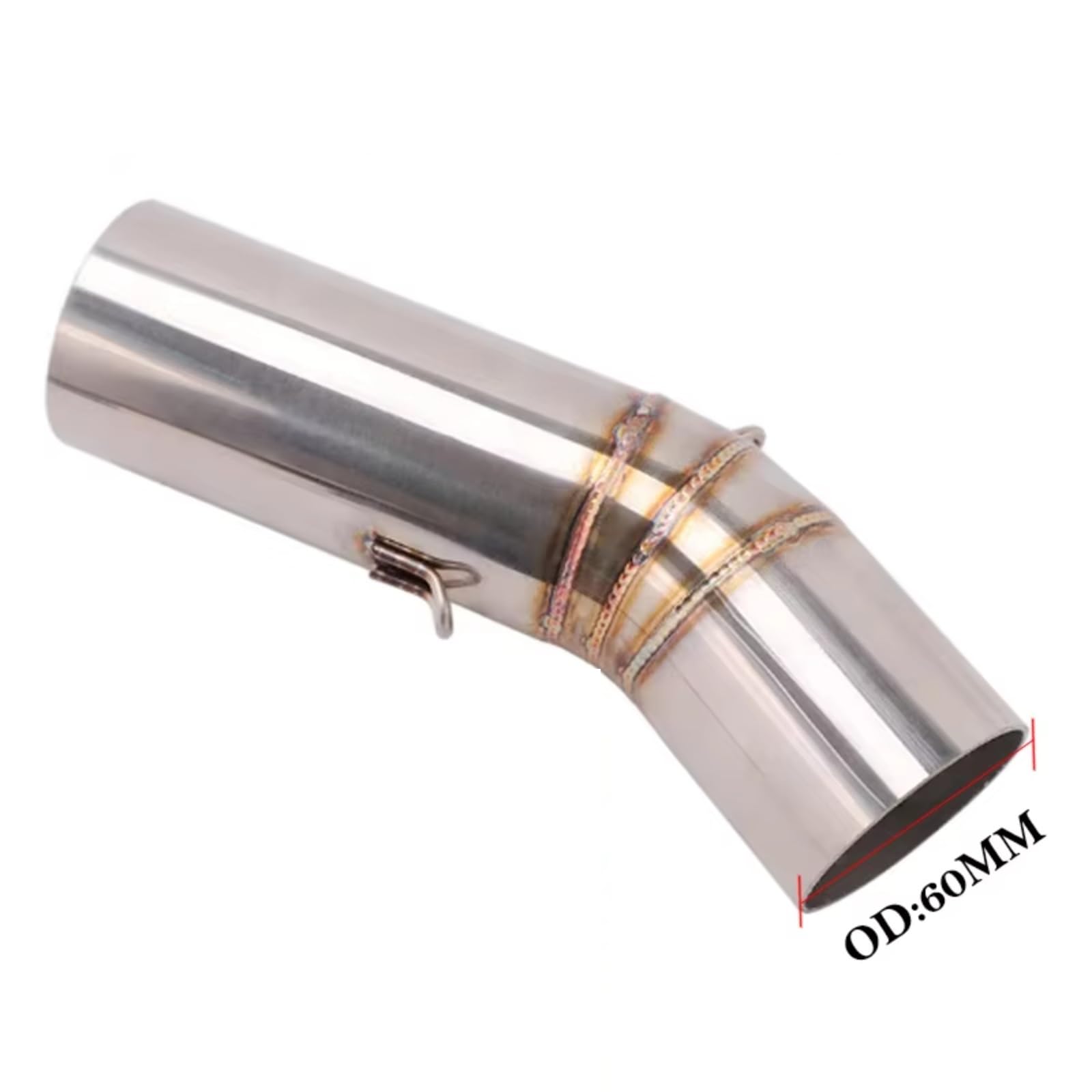 Silenciadores Compatible con Ducati para Diavel 1200 para Escape Motocicleta Tubo Enlace Medio Modificado Silenciador Tubo Motocross De 60 Mm