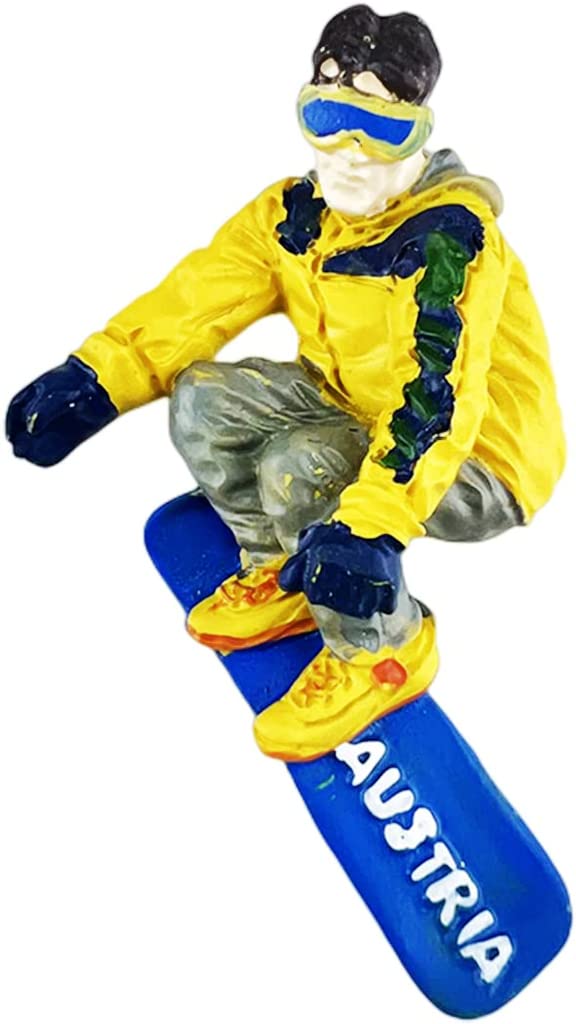Skiing in Austria Fridge Magnet Refrigerator Magnet Decoration Magnet Sticker Souvenir Resin Crafts