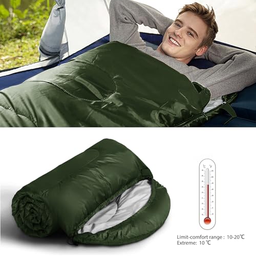 Envelope Bolsa de Dormir para Camping, cálida y fresca para adultos miniatura 6
