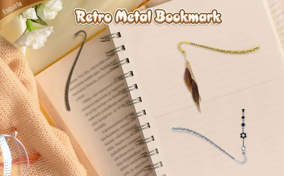60pcs Retro Metal Bookmark Beading Vintage Bookmark Student Gifts - Image 7