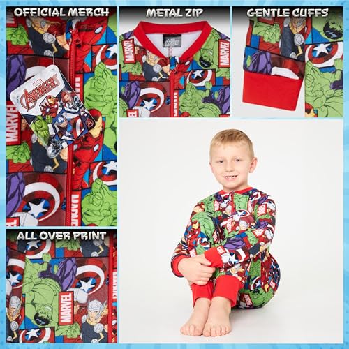 Marvel Fleece Pyjama for Boys - Cosy Kids PJs Comfy Loungewear - Boys Gifts (Multi Avengers, 4-5 Years)4