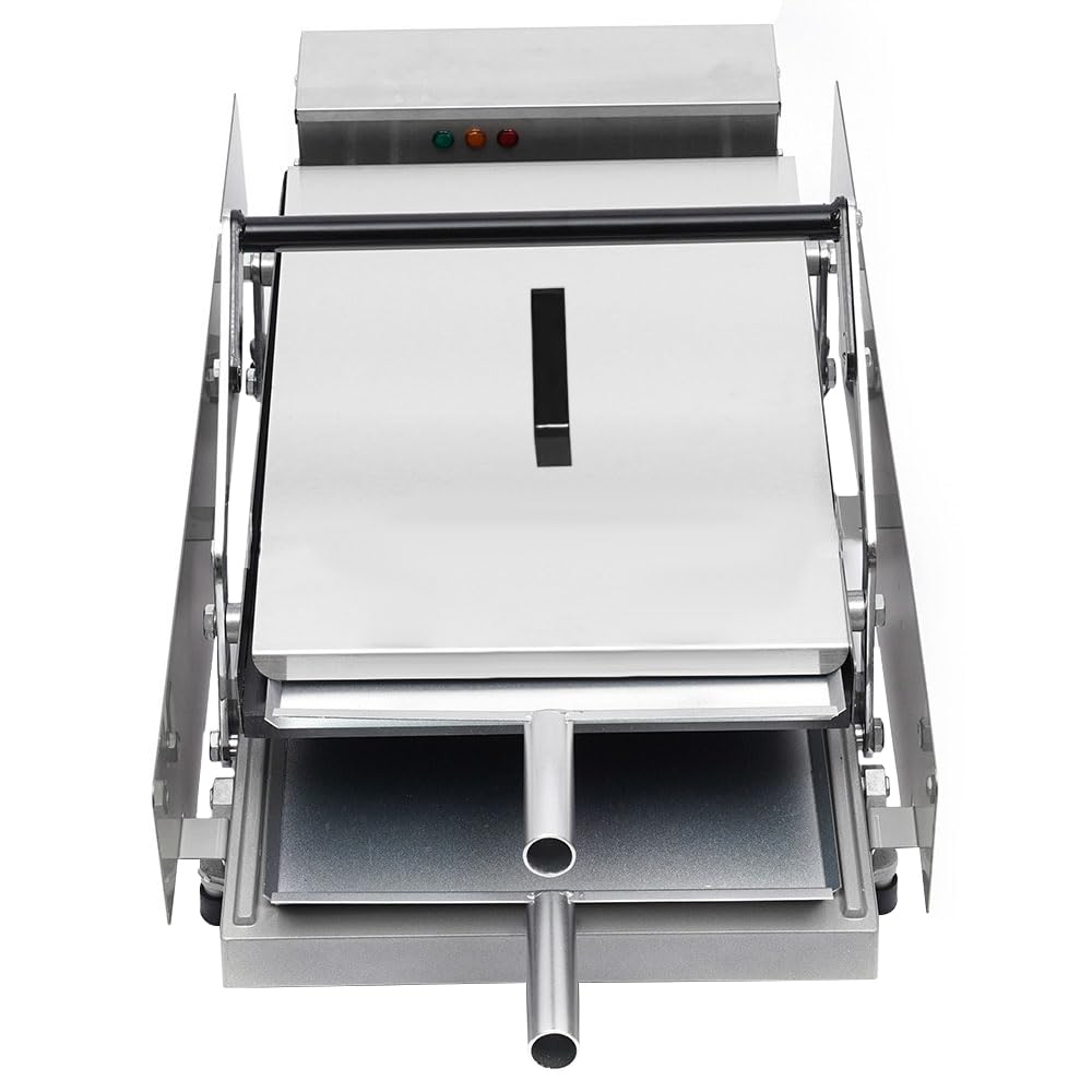 Grille-pain à hamburger pour cuire des petits pains - Double robuste - 2000 W - Contrôle du temps et de la température - Boîtier en acier inoxydable - 50-300 °C