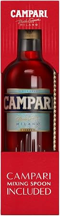 Campari 70cl | 25% | فاتح للشهية المر - حزمة هدايا قلب Negroni | مع ملعقة خلط