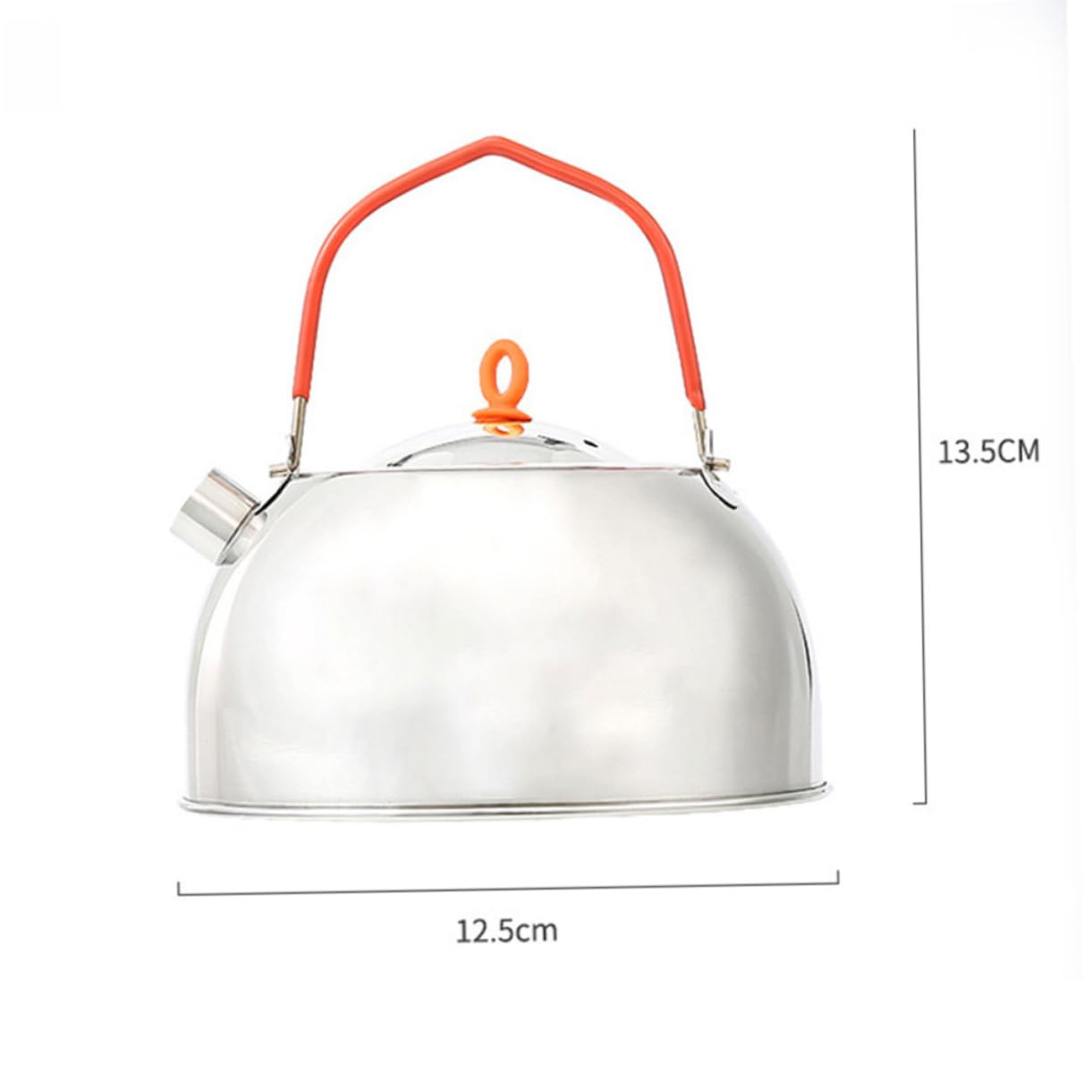 NAMOARLY Lightweight 0.6l Mini Tea Pot Portable Kettle for Outdoor Camping Hiking Stainless Steel