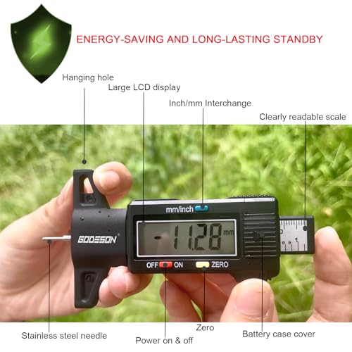 GODESON Digital Tyre Tread Depth Gauge UK,0-25.4 Mm Inch Tyre Guage Digital with Large LCD Display and Tire Tread Depth Measuring Tool for Cars,Trucks,Moto by GODESON - Image 3