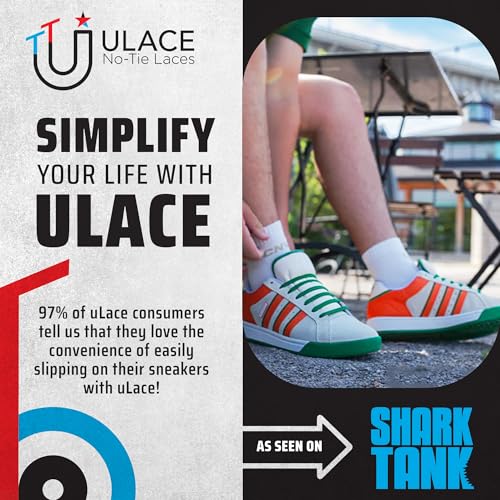 uLace Classic No-Tie Shoelaces - Elastic Shoe Laces for Sneakers | Stretchy, Elastic Laces | Easy Installation - 14 Laces3