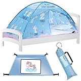 KB Mlotek Pink Unicorn Twin Bed Tent for Kids Indoor Fort - Magical Dream Tents for Boys Pop Up Toddler Bed Canopy for Girls Bunk Bed Tent for Top Bunk - Sensory Sleep Pod for Kids Educational
