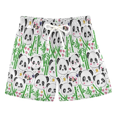 Swimming Clothes for Boys, Anti Chafe Swim Trunks for Boys 2 T, Cute Panda White