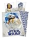 Produktbild Disney Star Wars BB8, C3PO, R2D2 Bettwäsche 80x80 + 135x200cm, 100% Baumwolle mit Reißverschluss