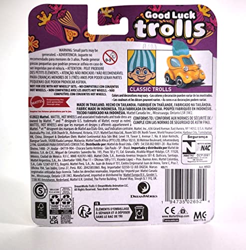 Hot Wheels Character Cars Good Luck Trolls miniatura 2