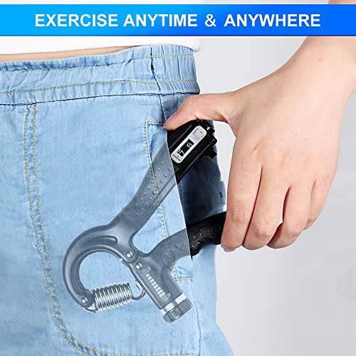 Fortalecedor de alca de mao com contador inteligente, treinador de forca de empunhadura ajustavel co