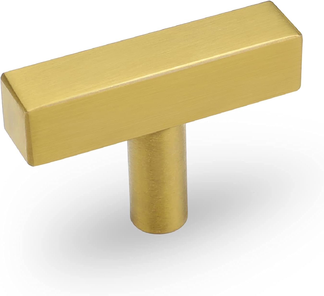 goldenwarm10 Pack Brushed Brass Drawer Knobs - LS1212GD Cabinet Knobs Gold Drawer Knobs Knobs for Kitchen Cabintes Bathroom Hardware