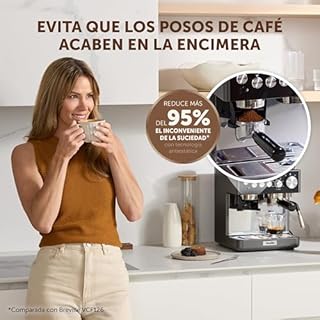 Breville Barista Sense Macchina per caffè espresso | Macchina da caffè con macinacaffè integrato e montalatte | Lancia vapore TempSense | Pompa italiana da 15 bar | Nero [VCF187X]