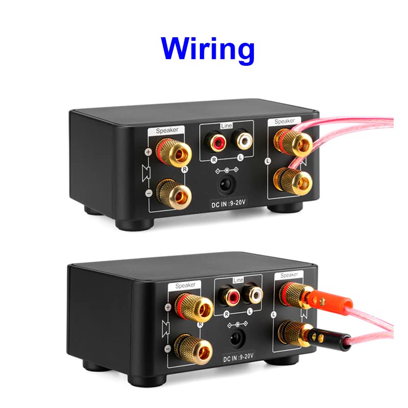 Amplificatore Hi-Fi， Amplificatore audio 68W+68W Infineon MA12070 Bluetooth 5.0 Amplificatore di potenza audio digitale Classe D USB AUX TF Home Theater HiFi Stereo Mini(Black Amplifier)