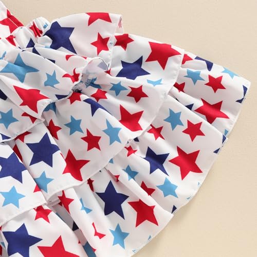 Image of Toddler Baby Girl Summer Clothes Kids Short Sleeve Solid T-Shirt Ruffle Daisy Skirts Overalls Dress Outfit 18M-6T