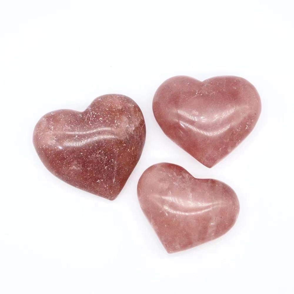 Amazon.co.jp: BEINUANCRYSTAL 1個 90g-110g 天然ストロベリークォーツ 
