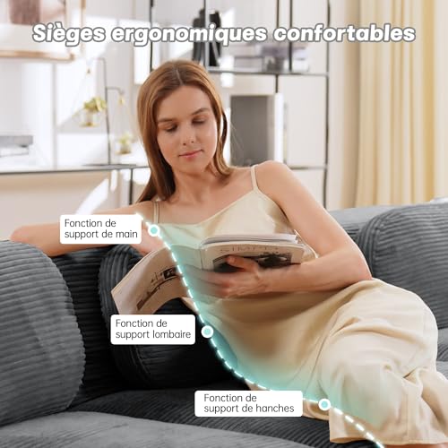 Sofá de esquina de terciopelo arrugado para un dormitorio moderno y cómodo 6