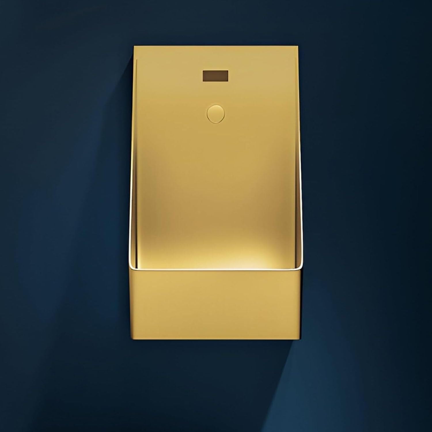 Washout Urinal For Men,304 Stainless Steel Urinal With Sensor,Wall Mounted Urinal,Public Toilet Urinal,Adult Urinal For Bathroom Garage Bar(Gold)