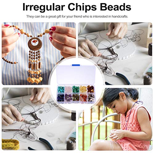 EXCEART 1 Caixa de Miçangas de Pedras Preciosas Cristais de Cura Polimento Irregular Esmagado Peças