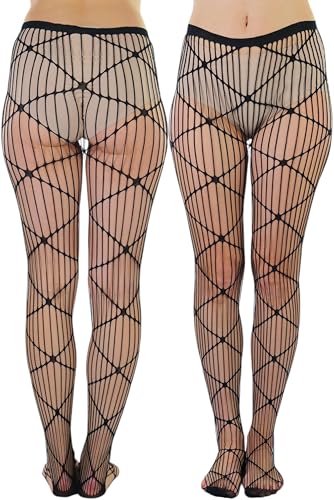 Image of ToBeInStyle Women's Large Mesh Fishnet Patterned Pantyhose Tights