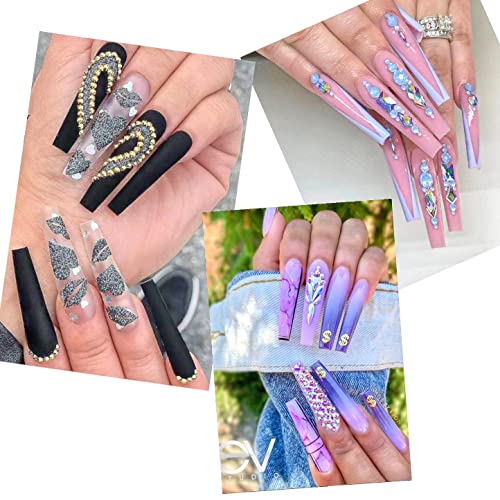 JZK 240x XXXL Clear Half Cover Extra Long Coffin Nail Tips for Acrylic Extensions No C Curve False Nail Tips Long for Gel And Acrylic Nails 3XL Finger Nail Extension Tips - Image 2
